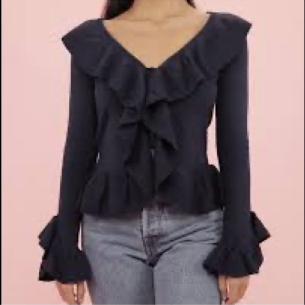 NWT Cry Baby Selena Button Down Sweater in Blue Size XS